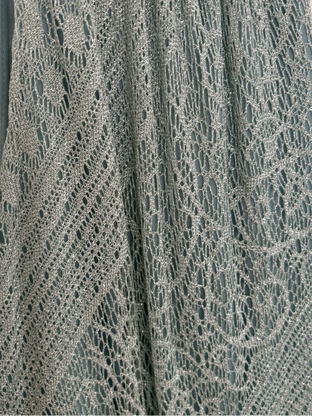 SLNY 20s inspired Flapper Girl Mint Green Textured Knit Evening Top - Picture 8 of 9